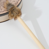 Шаманский бубен "Мехенди. Лотос и бабочка" с колотушкой 5х25х25 см