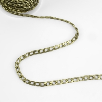 Цепочка для сумки, 7,8 &times; 11,1 мм, 10 &plusmn; 0,5 м, цвет бронзовый