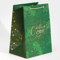Пакет подарочный новогодний ламинированный &laquo;Яшма&raquo;, 21 х 30 х 15 см, Новый год