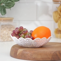 Ваза для хлеба и фруктов &laquo;Кубань. Сердце&raquo;, 18&times;4,5 см, белый, рисунок МИКС