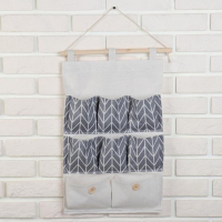 Органайзер подвесной с карманами Доляна &laquo;Зигзаг&raquo;, 8 отделений, 35&times;53 см, цвет серый