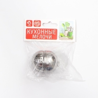 Ситечко для чая Доляна &laquo;Овальчик&raquo;, 4&times;3,5 см, цвет серебристый