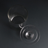 Подсвечник стекло на 1 свечу "Цилиндр широкий" прозрачный d=2 см и d=8 см 11х11х20 см