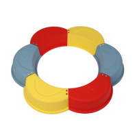 Песочница детская пластиковая, без крышки, 147 &times; 147 &times; 18 см, МИКС, &laquo;Ромашка&raquo;