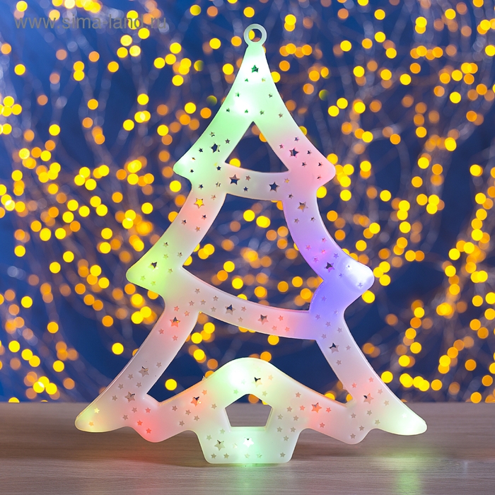 Светодиодная фигура &laquo;Ёлка&raquo; 25 &times; 32 см, пластик, 220 В, свечение мульти (RG/RB)