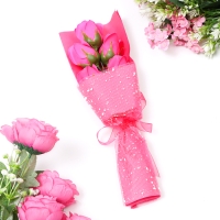 Букет мыльных роз, цвет фуксия