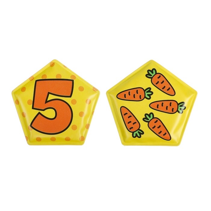 Мемо-игра: развивающие наклейки - присоски многоразовые для игры в ванной &laquo;Весёлый счёт&raquo;, найди пару, 6 пар, 12 стикеров EVA, Крошка Я