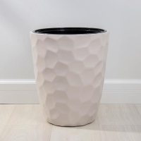Кашпо для цветов со вставкой &laquo;Мозаика&raquo;, 19,5 л (9 л), цвет кремовый