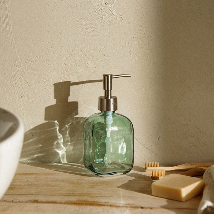 Дозатор для мыла SL Home, стекло, 8&times;8&times;18 см