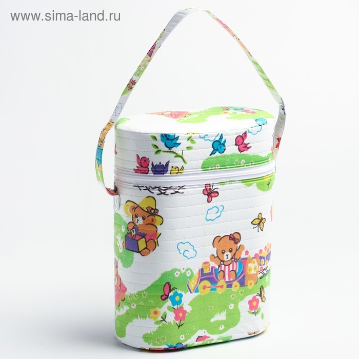 Термосумка - контейнер для классических бутылок (пластик), цвет МИКС