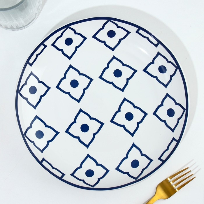 Тарелка керамическая &laquo;Марокко&raquo;, 22.5 см, цвет белый