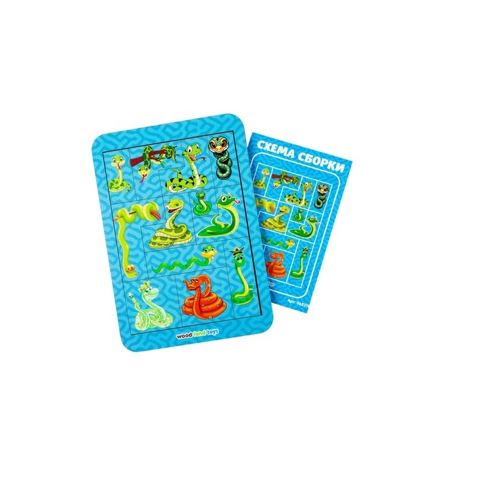 Тетрис &laquo;Весёлые змейки&raquo;, А5, 12 дет.