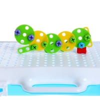 Конструктор в чемодане &laquo;Объёмная мозаика&raquo;, с электрическим шуруповертом, 40 моделей, 200 деталей