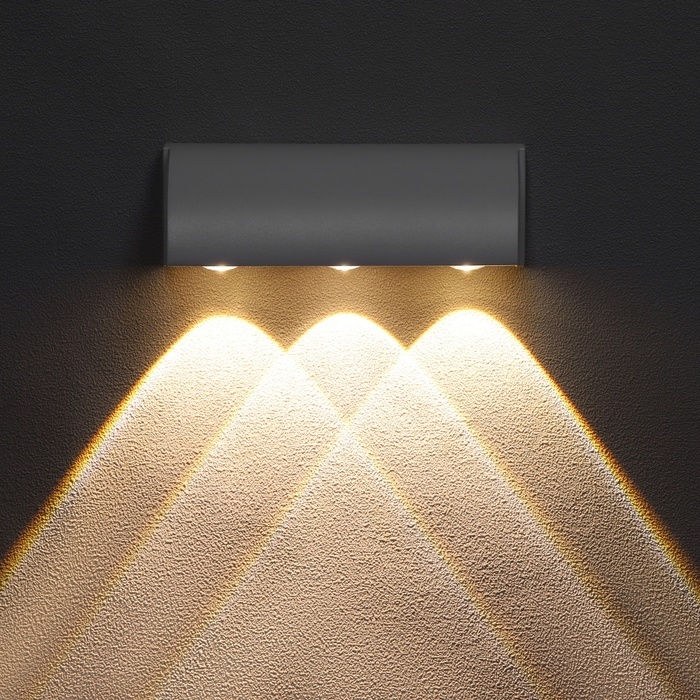 Светильник фасадный &laquo;Каскад&raquo;, FSD-093, 3 Вт, 3000К, 3 луча, IP65, 220 В, металл, белый