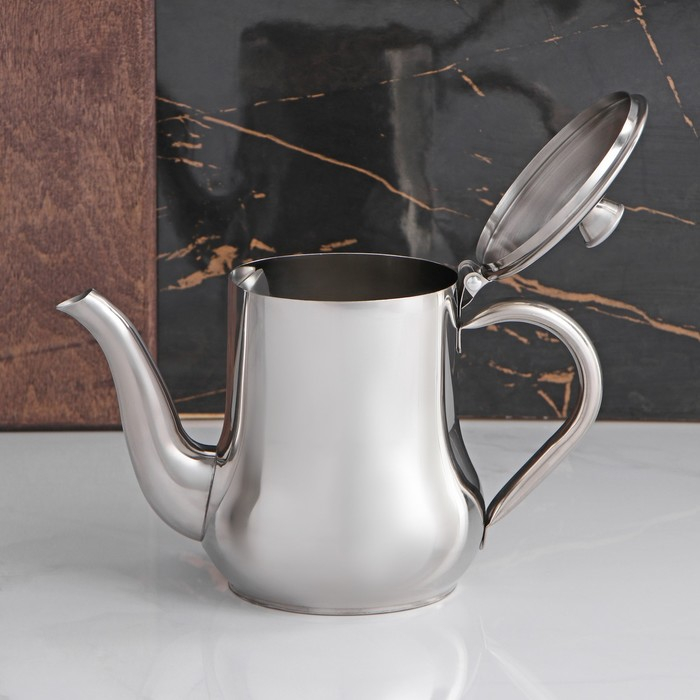 Чайник заварочный из нержавеющей стали &laquo;Султан&raquo;, 0,9 л, 201 сталь, цвет хромированный