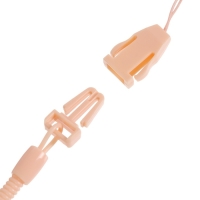 Соска - пустышка ортодонтическая, силикон, +6 мес., с держателем, цвет розовый