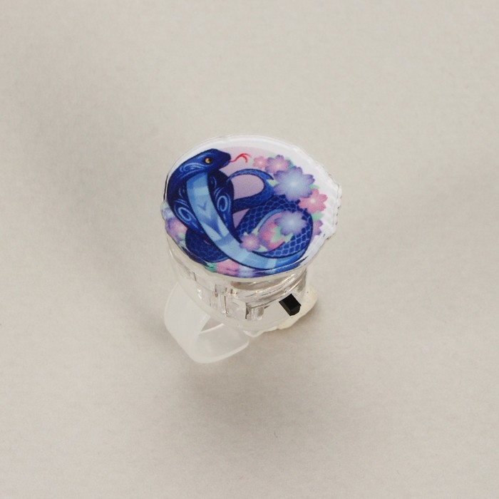 Кольцо с огоньком новогоднее &laquo;Змейка&raquo;, на Новый год, 3 х 3 х 3 см