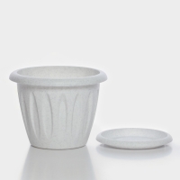 Горшок с поддоном &laquo;Фелиция&raquo;, 1,8 л, цвет мраморный