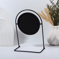 Зеркало настольное &laquo;Богема&raquo;, d зеркальной поверхности 14,5 см, цвет черный