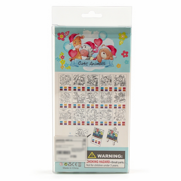 Водная раскраска &laquo;Животные&raquo;, с кисточкой и мольбертом, виды МИКС