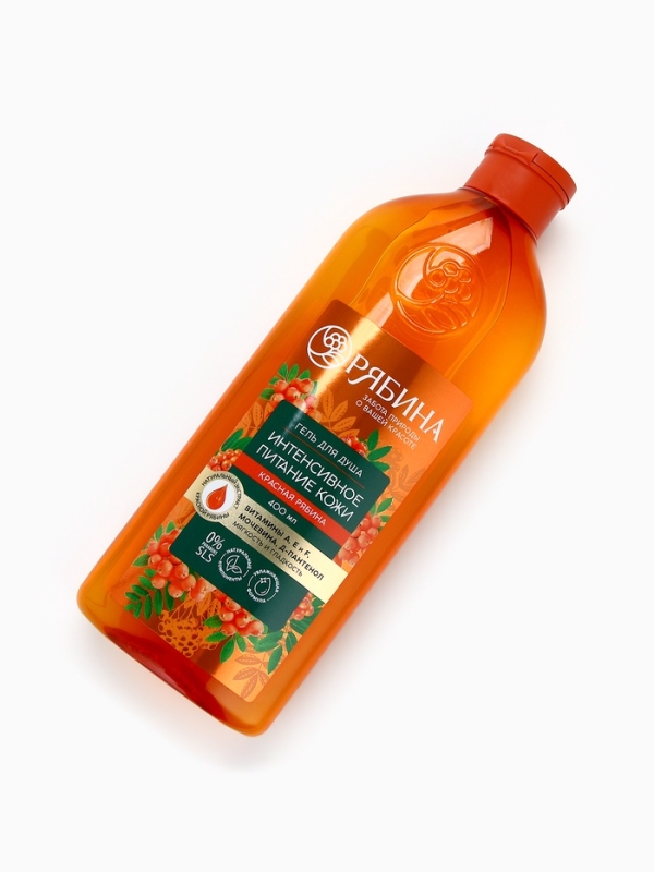 Гель для душа, интенсивное питание кожи, аромат рябины, 400 мл, Рябина