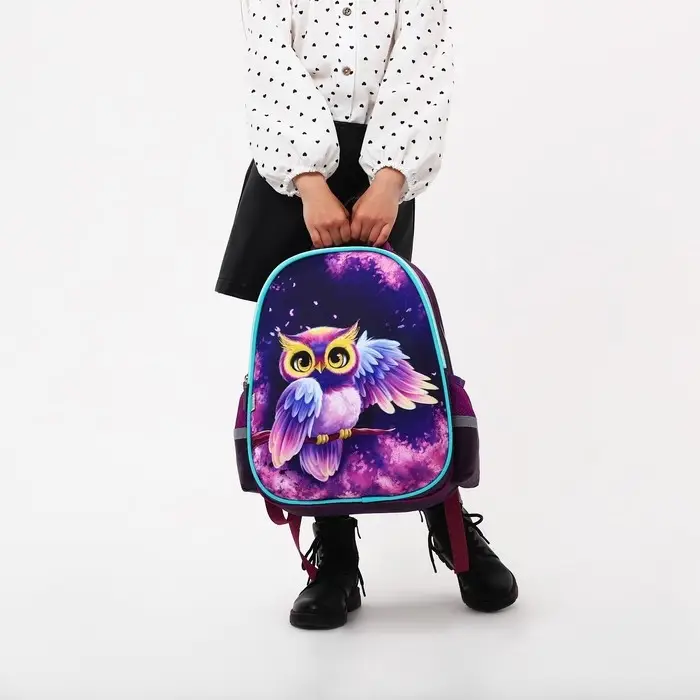 Рюкзак каркасный школьный, 39 х 30 х 14 см, Calligrata "Сова"