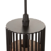 Светильник "Крит" 1х40Вт Е27 черный/коричневый 24,5х24,5х32(132)см