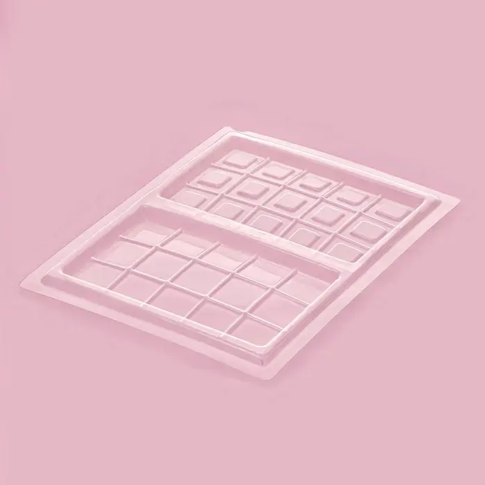 Форма для шоколада &laquo;Дольки&raquo;, пластик, 26.5&times;21&times;1 см, 2 ячейки 17.5&times;10.5, прозрачная