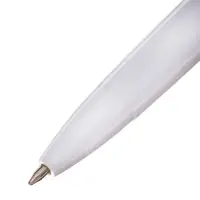 Ручка шариковая автоматическая Calligrata, 1.0 мм, клип 1&times;5 см, под логотип, корпус белый, стержень синий