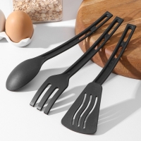 Набор кухонных принадлежностей Доляна &laquo;Глори&raquo;, 3 шт, цвет чёрный