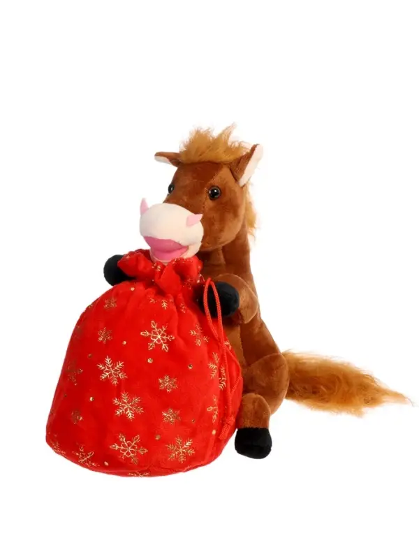 Мягкая игрушка - конфетница "Сюрприз от лошадки", 25 см