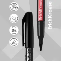 Маркер перманентный ErichKrause P-70, 1.0 мм, для письма на любой поверхности, чёрный
