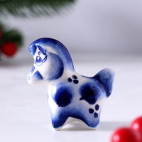 Сувенир Конь Дымка, 5х5,5х2,5 см, гжель