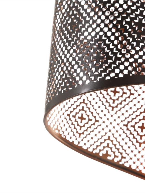 Светильник "Манчестер" (Узор) 1х40Вт Е27 черный 12,5х12,5х24+100см