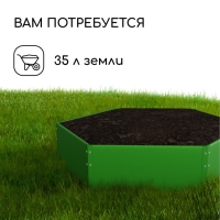 Клумба оцинкованная, d = 60 см, h = 15 см, ярко-зелёная, Greengo