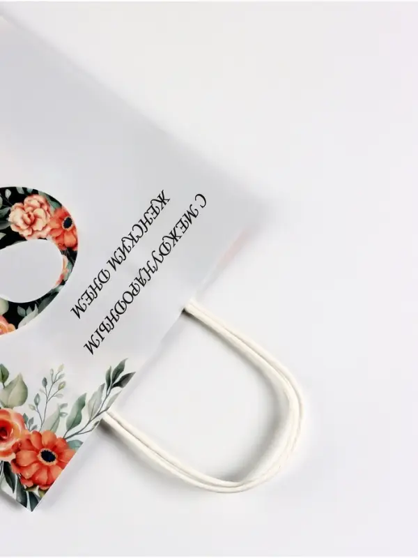 Пакет подарочный крафт, &laquo;С Международным Женским Днём&raquo;, 21&times;11&times;27 см