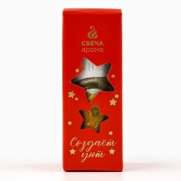 Свеча новогодняя &laquo;Счастья&raquo;, на Новый год, аромат корица, 9 х 3,5 см