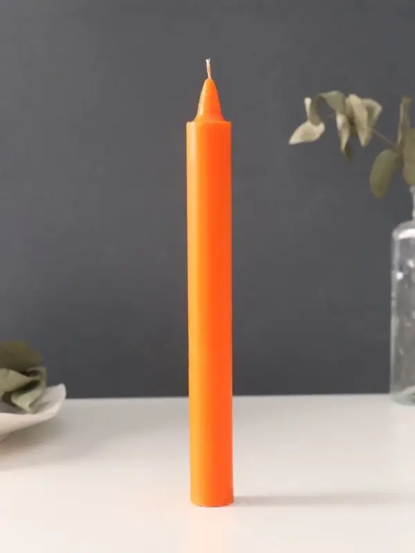 Ароматическая свеча парафиновая хозяйственная, 2&times;21 см, 55 г, апельсин