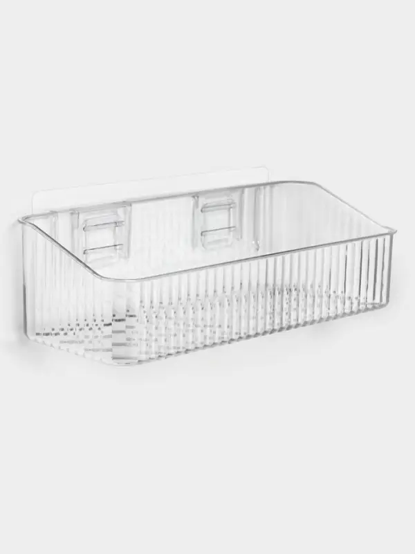 Полка для ванной настенная, цвет прозрачный