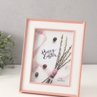 Фоторамка пластик 15х20 см "Романтизм" розовая 2,5х21,2х26,2 см