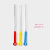 Ёршик для посуды узкий Доляна, 30,5&times;1,2 см, цвет МИКС