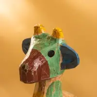 Сувенир "Жирафик" дерево 9х9х20 см, разноцветный