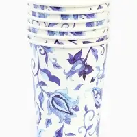 Стакан бумажный одноразовый &laquo;Синие Узоры&raquo;, 250 мл 6 шт