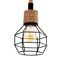 Светильник "Паук" 6хE27 40Вт черный