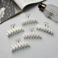 Крабик для волос &laquo;Жемчужный&raquo;, зиг-заг, 7 см, белый