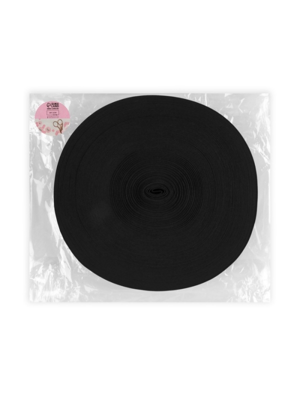 Резинка вязанная 60мм 40&plusmn;2м чёрный АУ