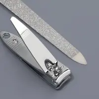 Набор маникюрный, 2 предмета: книпсер, металлическая пилка