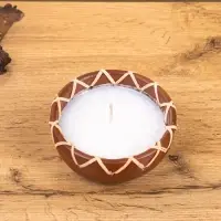 Свеча в керамической чаше, 11х11х5 см