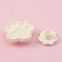 Печати для теста и мастики Доляна &laquo;Лапы&raquo;, набор 2 шт, 4,5&times;5/ 3&times;3 см, пластик, молочные