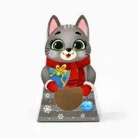 Коробка складная с окном &laquo;Котик&raquo;, 9 х 15.6 х 6 см